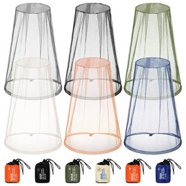 HESTYA 6 Pack Mosquito Head Net Bug Head Net Insects Mesh Head Net for Outdoor Face Neck Head Protecting (Multicolored)