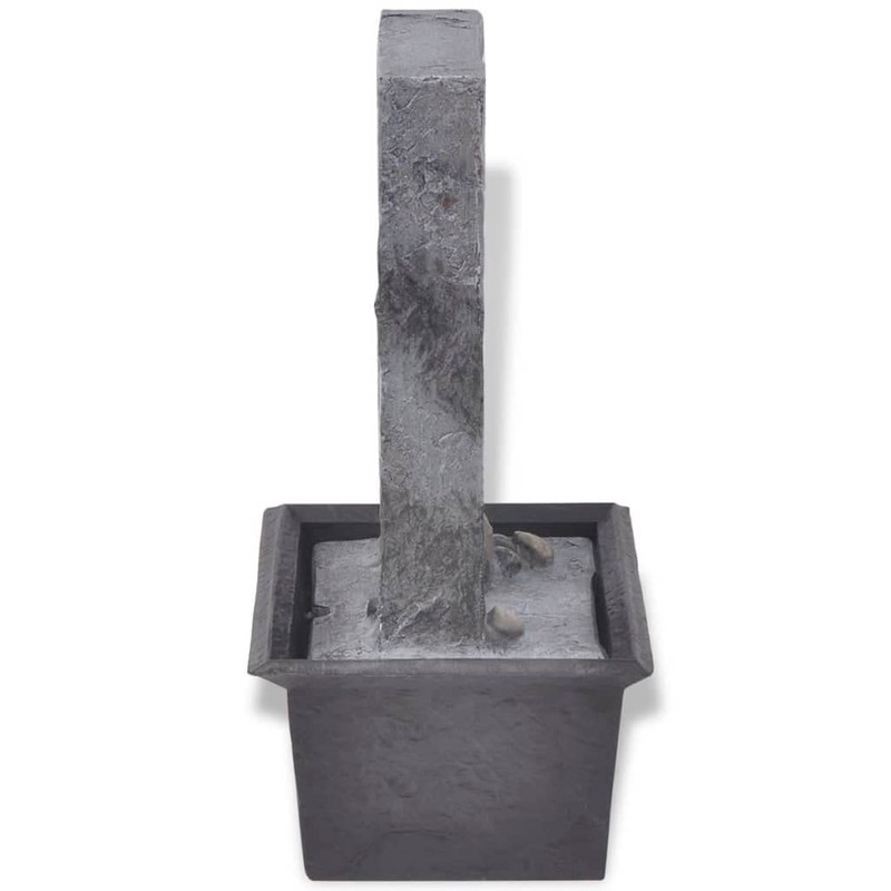 vidaXL Zimmerbrunnen mit LED Beleuchtung Polyresin Dekobrunnen Springbrunnen