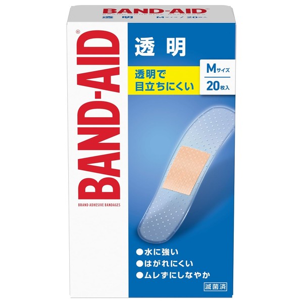 BAND-AID(バンドエイド) 救急絆創膏 透明 Mサイズ 20枚