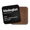 Biologist Square Coaster - Biology Teacher Science Dictionary Regular But