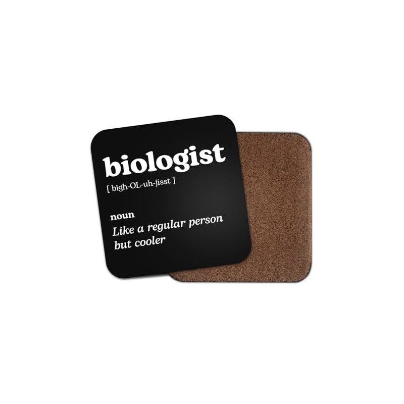 Biologist Square Coaster - Biology Teacher Science Dictionary Regular But