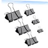 jojofuny 130Pcs Black Binder Clips Assorted for Home Office School