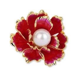 Fashion Pearl Floral Brooch Pin for Women Girls Wedding Paryty Banquet Bridal Jewelry