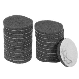 HARFINGTON 20pcs Scrubber Scouring Pads 1200 Grits 3 Inch Drill Power Brush Hoop and Loop Surface Conditioning Disc Drill Scuffing Disc Scrub Pads for Home Kitchen Cleaning, Light Grey