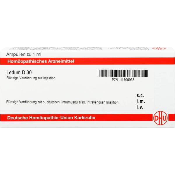 DHU Ledum D30 Ampoules, Pack of 8
