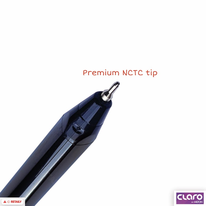 CLARO Trion SRT Retractable Ballpoint Pens, BLACK, Fine Point (0.7mm),