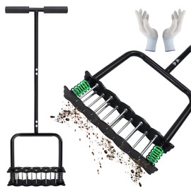 Lawn Aerator Spike Metal for Manual Weeding, Pre-Assembled Lawn Aeration Tool for Patio Lawns and Gardens, for Lawns Improvement and Yard Care, Garden Tools, Restoring Lawns Health