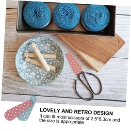 BIUDECO Leather Scissors Cover Protector 6-Piece Portable Sheath for Embroidery Scissors Travel-Friendly Storage Bag Tight Fit for Craft Enthusiasts