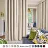 Deconovo 2 Panels Faux Linen Full Blackout Curtains 54 Inches