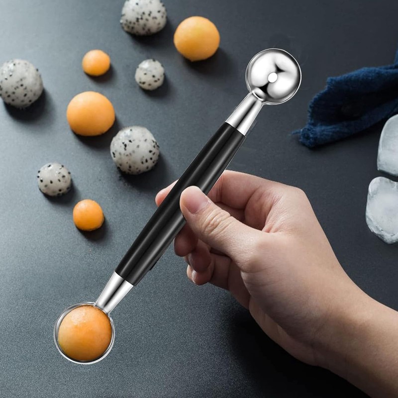 JYTDBCS 2 PCS Double Sided Melon Baller, Round Melon Balls