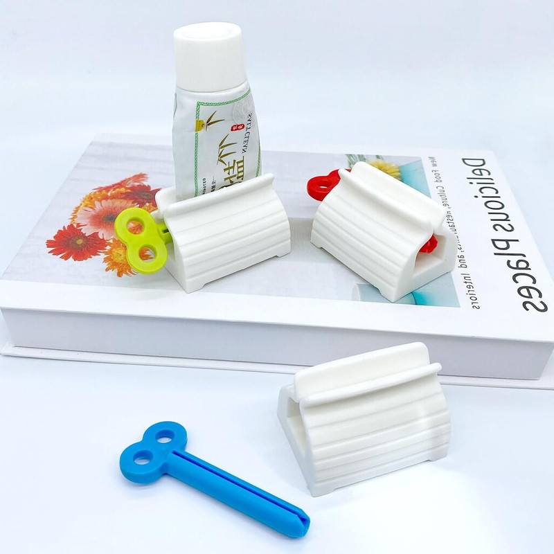 LIDOUK 3 Pieces Rolling Tube Toothpaste Squeezer (Mix Color) Toothpaste