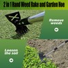 Hoe Garden Tool, 60" Weed Puller Tool with Long Handle,