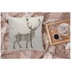 WONDERTIFY Deer Cushion Cover Fashion Deer Bird Decorative Throw Pillow
