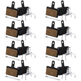 BBTO - 8 pares de pastillas de freno para bicicleta compatibles con Trp Tektro Shimano Deore Brakes, pastillas de freno de bicicleta (resina semimetálica, negro)