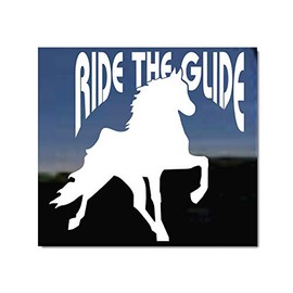 Ride The Glide ~ Tennessee Walking Horse Trailer Vinyl Window Decal Sticker