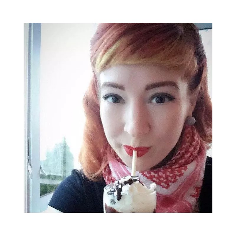 Leetie Lovendale Cobalt Blue and Red Moonglow Lucite Harlequin Stud