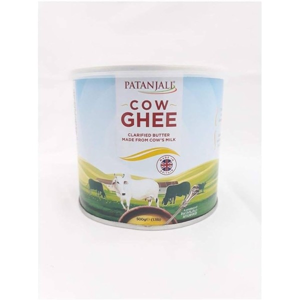 Patanjali Cow Ghee - 500g | Pure and Traditional Indian Clarified Butter | Ayurvedic Goodness for Your Kitchen