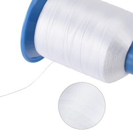 Kozelo 2pcs Polyester Sewing Thread -[0.32mm (210D/3) x 1312 Yards] Extra Long Bonded All-Purpose Sewing Thread for Hand Stitching Sewing Machine Use|Polyester, White