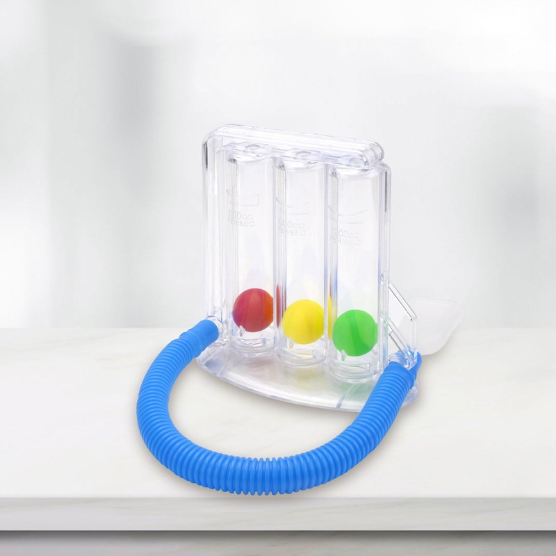 KQDRAVINE 3-Kammer-Atemtrainer System,Atemübungsgerät für Lungenfunktion und Sprachtherapie,Atemtrainer für Logopädie,Lungentrainer Atemtraining,Logopädie