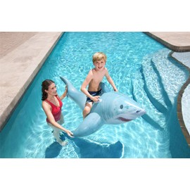 Bestway 41405 BW41405 Realistic Shark Pool Float, Inflatable Rubber Ride on for Kids, Swim aid