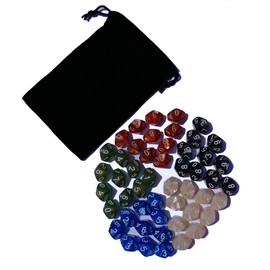 50 10-Sided Dice | 5 Sets of 10 D10