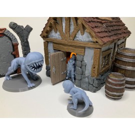 HERO Creations - Shoggoth - RPG - Pathfinder - Lord of The Ring - Figurine Miniature (Gray/Unpainted) (Medium (25 mm Base))