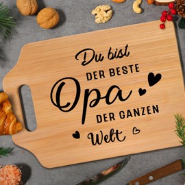 Grandpa Gift, Best Grandpa Gift Birthday, Wooden Chopping Board with Printed Text, Birthday Gifts for Grandpa, Grandpa Gift, Grandfather Gifts from Granddaughter, Grandchildren, Best Grandpa in the