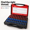 52-Piece Metric & SAE Nut and Bolt Thread Checker Set,