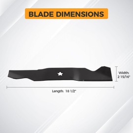 187254 187256 Medium Lift Blades for 532187254 532187256 539112053 Compatible with Husqvar na RZ5424 RZ5426 Z254 LGT2554 LGT2654 YTH24V54 YTH26V54 GTH26K54T 54" Deck Lawn Mower