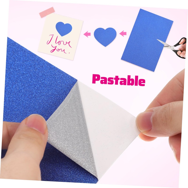 OHPHCALL 60 Sheets Glitter Cardstock Paper Glitter Cardstock for Scrapbook