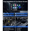 AX2V 7" HD Apple Carplay Screen for Car，2-in-1 Wireless CarPlay