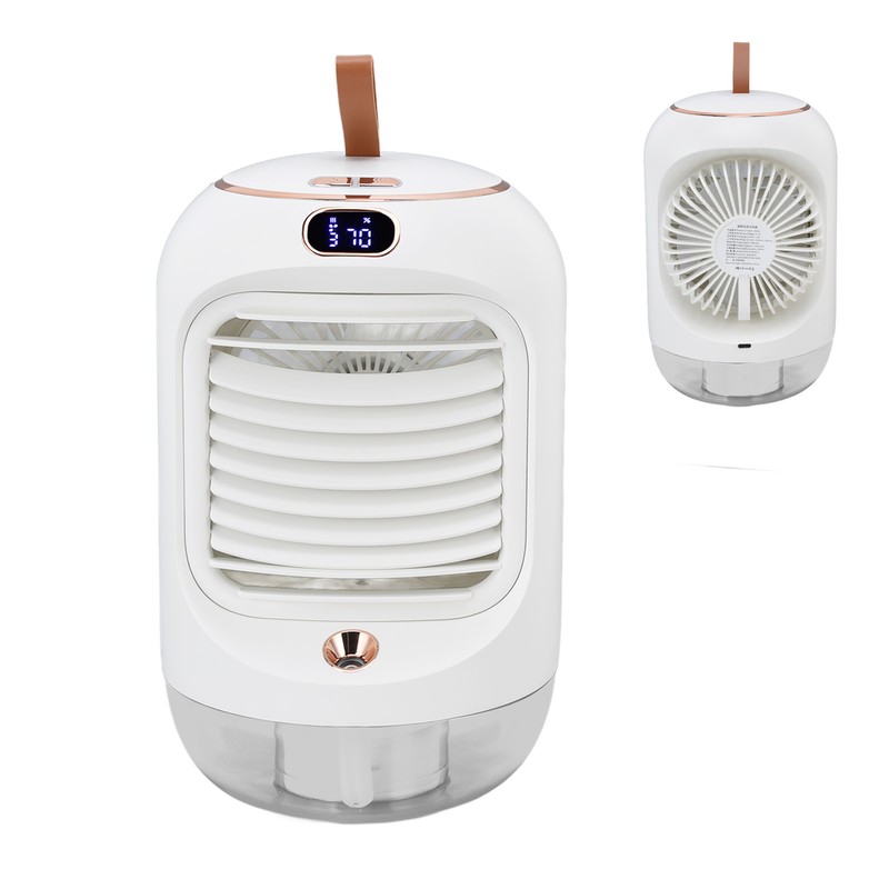 Mini Air Conditioner Humidifier Aromather 3 Gears 5 Blades USB