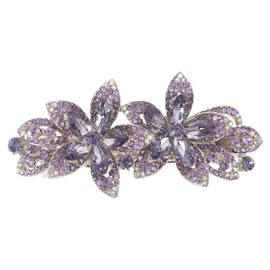 Outanaya Flower Rhinestone Hair Clip for Women Durable Spring Hair Accessory with Unique Floral Design for Daily Use Parties Non Breakable and Stylish