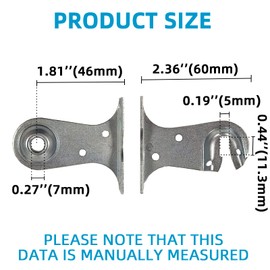 Kowibcl Roller Window Shades Outside Mount Brackets with Screws, 2 Pcs Heavy Duty Brackets for Roller Shades Large Size, Zinc
