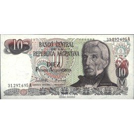 Banknotes for collectors: Argentina Pick-number: 313a bankfrisch 1984 10 Pesos