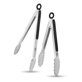 Z GRILLS Stainless Steel Tongs Set 2 Packs with Heat Resistant Handle for Kitchen Outdoor Barbeque
