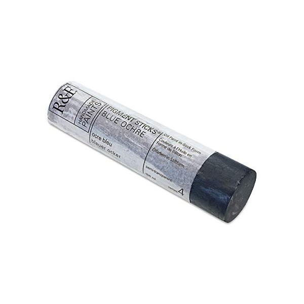R&F Handmade Paints - Professional Oil Pigment Stick, Blue Ochre,