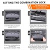 YunBey Fireproof Document Bag with Lock Large Money Bag Fireproof