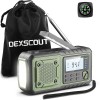 DexScout Emergency Weather Radio, NOAA AM FM, Flashlight, Power Solar,