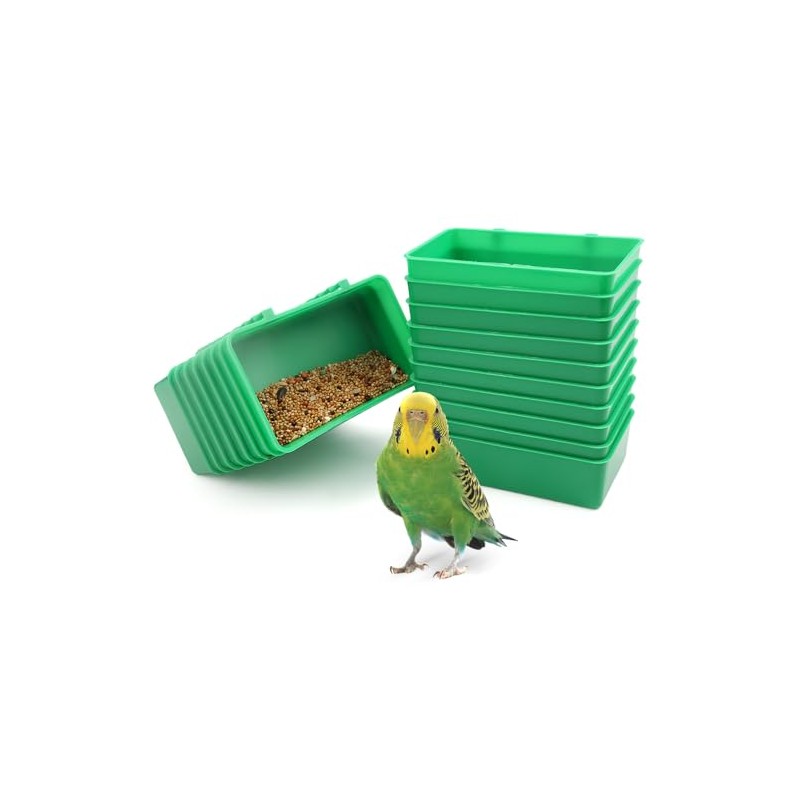 18 comederos de plástico para pájaros, jaulas de alimentos colgantes