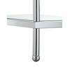 Convenience Concepts Royal Crest 3 Tier Bookcase, Chrome / Glass