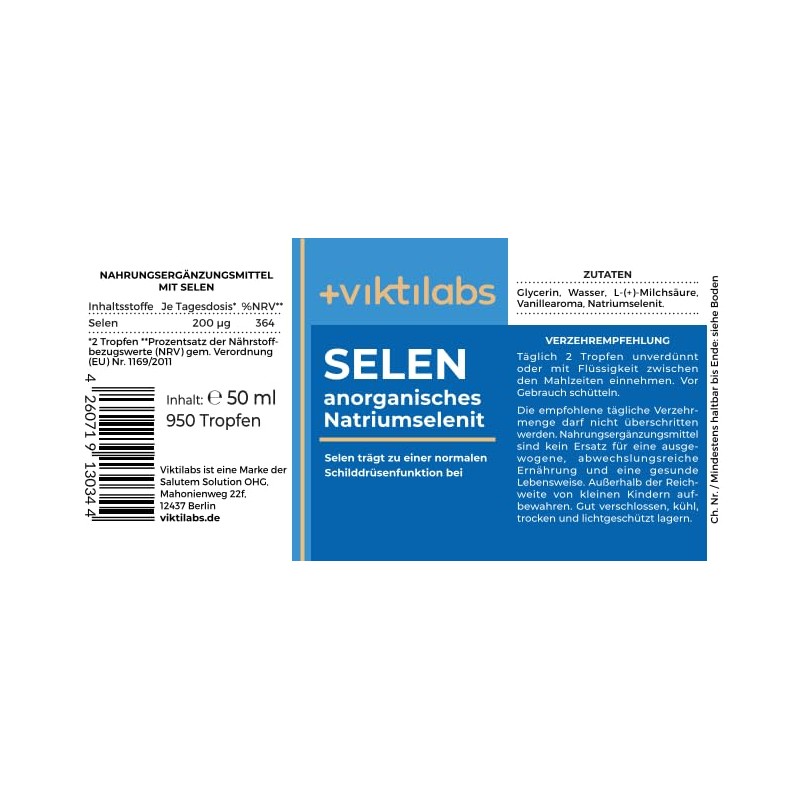 Selenium drops - high dose - 200 μg selenium from