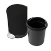 FurnitureXtra™ Classic Style Powder Coated Soft Close Pedal Bin, Plastic