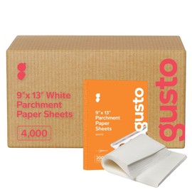 Comfy Package [Case of 4,000] 9 x 13 Inch Pre-Cut Parchment Paper Baking Sheets, Non-Stick - Parchment Paper Sheets for Baking & Cooking - White