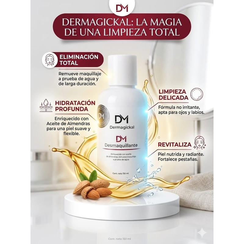 Desmaquillante Líquido con Aceite de Almendras, 150 ml