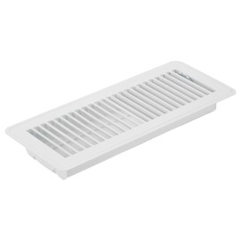 PATIKIL 12 x 4 Inch Floor Register, 1pcs Heavy Duty Air Vent Cover Steel Adjustable Decor Vents Easy Adjust Floor Grates for Sidewall Home Office, White