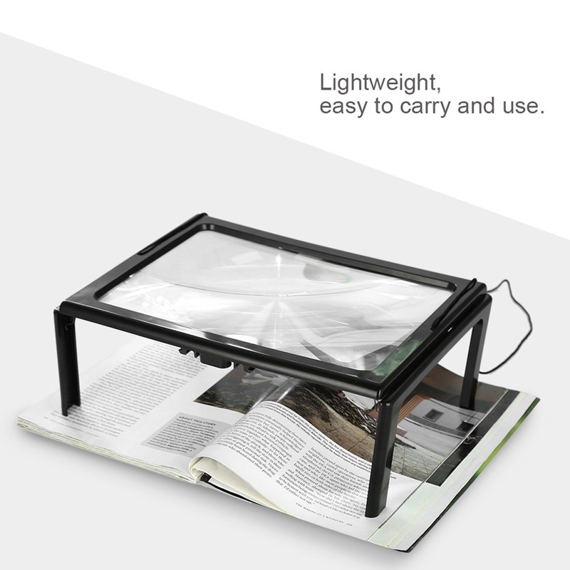 Foldable Ultrathin A4 Full Page Magnifying Glass with 3X Magnifier