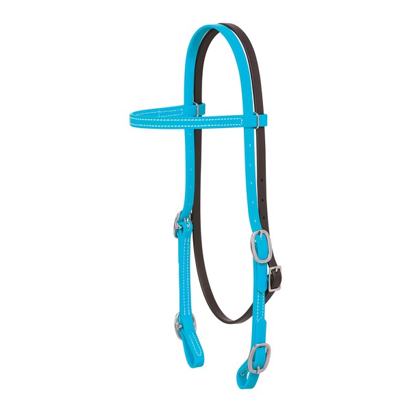 Weaver Leather Brahma Webb Browband Headstall Hurricane Blue, Horse