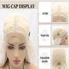 xiweiya Long Body Wavy Hair Platinum Blonde Lace Front Wig