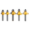 Bestgle 5Pcs 8mm Shank Round Over Edging Router Bits Woodworking